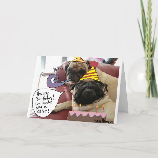 Gelukkige Verjaardag! Wij maakten u een Cake! Kaart (Voorkant)