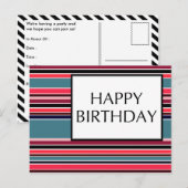 gelukkige verjaardag (wineStripes) Briefkaart (Voorkant / Achterkant)