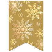 Gelukkige Verjaardag Winter Wonderland Gold Vlaggetjes (Eerste vlag)