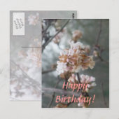Gelukkige verjaardag! (Winterbloesem) Briefkaart (Voorkant / Achterkant)