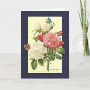 Gelukkige Verjaardag Witte Rode Rozen Botanische K Kaart