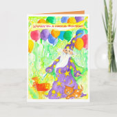 Gelukkige Verjaardag Wizard Magic Kaart (Voorkant)