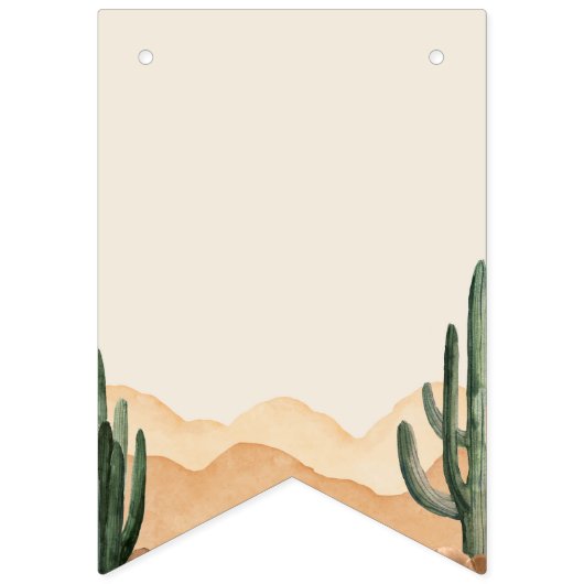 Gelukkige Verjaardag Woestijncactus Zuidwestelijke Vlaggetjes (Eerste vlag)