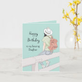 Gelukkige Verjaardag Wonderful & Beste Dochter Kaart (Gele Bloem)