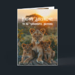 Gelukkige Verjaardag Wonderful Brother Lion Animal Kaart<br><div class="desc">Gelukkige Verjaardag Wonderful Brother Vriend Lion Animal Fun Animal Humor</div>