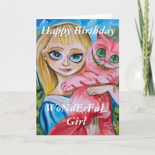 Gelukkige Verjaardag, WoNdErFuL Meisje Alice in Wo Kaart