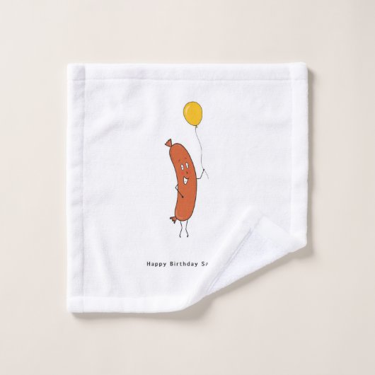 Gelukkige Verjaardag Worst Washandje (Wasdoekje)