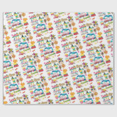 Gelukkige Verjaardag Wrapping Papier Carnaval Circ (Vlak)