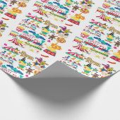 Gelukkige Verjaardag Wrapping Papier Carnaval Circ (Hoek)