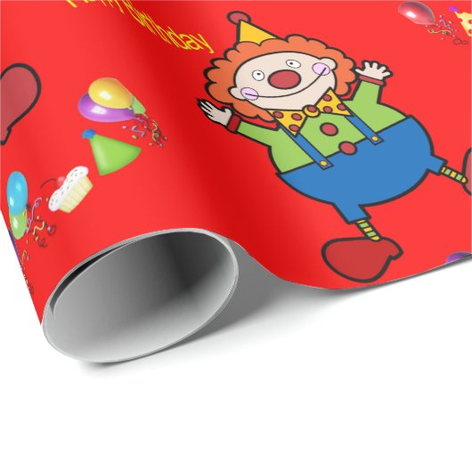Gelukkige Verjaardag Wrapping Papier FUN Clown (Rol Hoek)