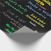 Gelukkige Verjaardag Wrapping Papier Gepersonalise (Hoek)