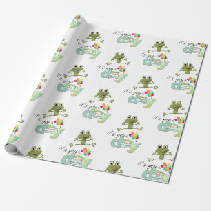 Gelukkige Verjaardag Wrapping Papier LEUKE Kikker