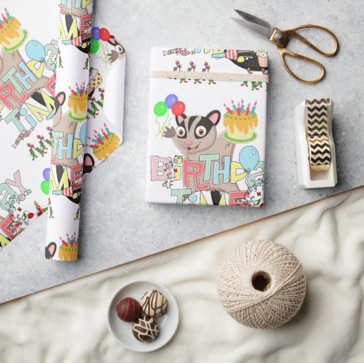 Gelukkige Verjaardag Wrapping Papier Possum Cake (Crafts)