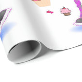 Gelukkige Verjaardag Wrapping Papier Wacky Meisje (Rol Hoek)