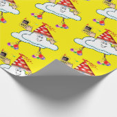 Gelukkige Verjaardag Wrapping Papier Wolken IPhone (Hoek)