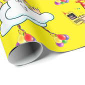 Gelukkige Verjaardag Wrapping Papier Wolken IPhone (Rol Hoek)