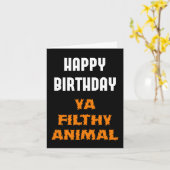 Gelukkige verjaardag Ya smerig dier grappige beled Kaart (Gele Bloem)