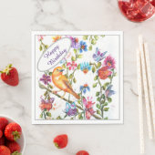 Gelukkige Verjaardag Yellow Bird Servet (Insitu)