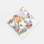 Gelukkige Verjaardag Yellow Bird Servet (Hoek)