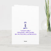 Gelukkige Verjaardag Yoga Meisje! Kaart (Achterkant)