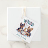 Gelukkige Verjaardag Yorkie Dog Bedankjes Labels (In situ)