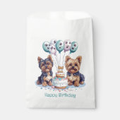 Gelukkige Verjaardag Yorkie Dog Bedankzakje (Voorkant)