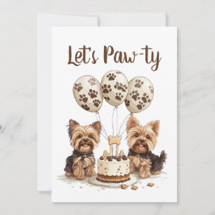 Gelukkige Verjaardag Yorkie Dog Kaart