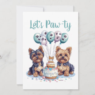 Gelukkige Verjaardag Yorkie Dog Kaart