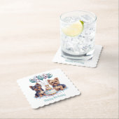 Gelukkige Verjaardag Yorkie Dog Kartonnen Onderzetters (Insitu)