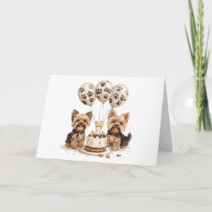 Gelukkige verjaardag Yorkie honden Kaart