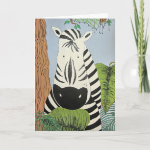 Gelukkige verjaardag Zebra Kaart