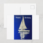 Gelukkige Verjaardag zeilen Briefkaart (Voorkant / Achterkant)