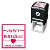 Gelukkige Verjaardag Zelfinking Gepersonaliseerde  Zelfinktende Stempel (In situ)