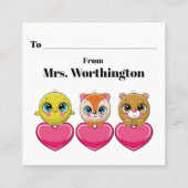 Gelukkige verjaardag! - Zie terug! Vierkante Visitekaartje (Achterkant)