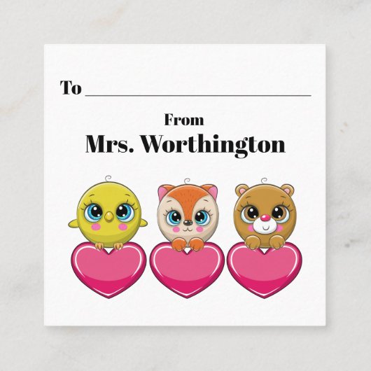 Gelukkige verjaardag! - Zie terug! Vierkante Visitekaartje (Achterkant)