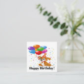 Gelukkige verjaardag! - Zie terug! Vierkante Visitekaartje (Staand voorkant)