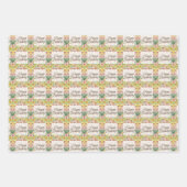 Gelukkige verjaardag Zinnia Bloemen Inpakpapier Vel (Voorkant)