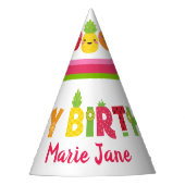 Gelukkige Verjaardag zoete vruchten Feesthoedjes (Voorkant)