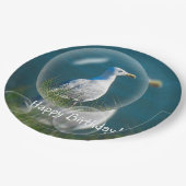 Gelukkige Verjaardag Zomer Zeemeeuw Papieren Bordje (Gekanteld)