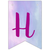 Gelukkige verjaardag zon en planeten branden vlaggetjes (Tweede vlag)