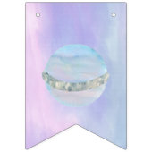 Gelukkige verjaardag zon en planeten branden vlaggetjes (Eerste vlag)