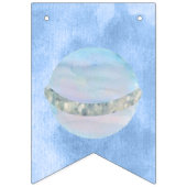 Gelukkige verjaardag zon en planeten branden vlaggetjes (Eerste vlag)