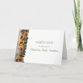 Gelukkige Verjaardag/Zonnebloem Kaart