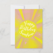 Gelukkige verjaardag zonneschijn Handgeschilderd w Bedankkaart (Voorkant)