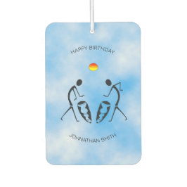 Gelukkige verjaardag, zonnige dag feest dansers luchtverfrisser