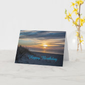 Gelukkige verjaardag zonsopgang kaart (Gele Bloem)