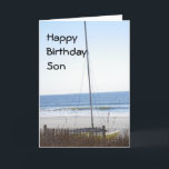 GELUKKIGE VERJAARDAG ***ZOON** GENIET! KAART<br><div class="desc">Deze kaart is zo cool. Je zoon zal het zeker leuk vinden, dus waarom zou je het vandaag niet sturen! Als je ZOON van het strand houdt zoals wij toen we daar woonden - dit zal een ENORME glimlach op ZIJN GEZICHT toveren!!! BEDANKT zo veel voor het stoppen door een...</div>