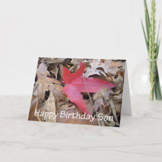 Gelukkige Verjaardag Zoon - Red Leaf Kaart