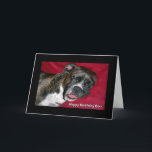 Gelukkige Verjaardag Zoon Slaapboxer Kaart<br><div class="desc">Humoristische verjaardagskaart om je slaperige zoon een gelukkige dag te wensen</div>