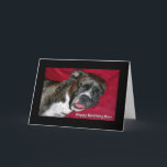 Gelukkige Verjaardag Zoon Slaapboxer Kaart<br><div class="desc">Humoristische verjaardagskaart om je slaperige zoon een gelukkige dag te wensen</div>